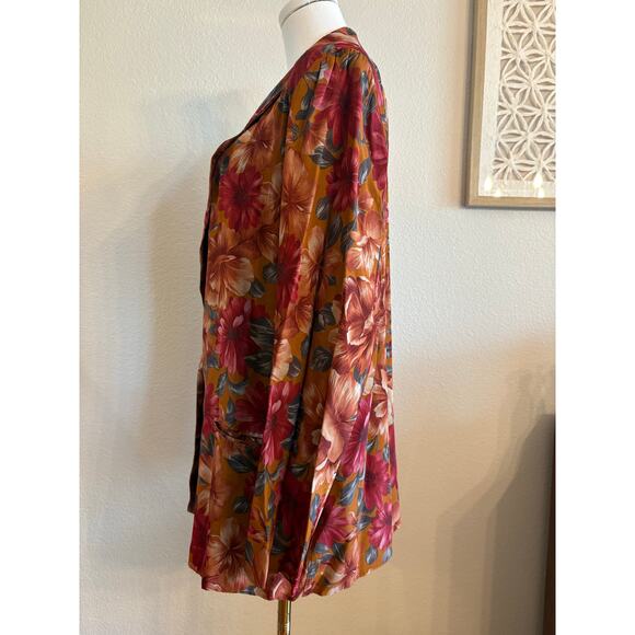 VTG NORTON MCNAUGHTON Floral Blazer | Brown Red Green Cottagecore | SIZE 12 - Picture 7 of 10